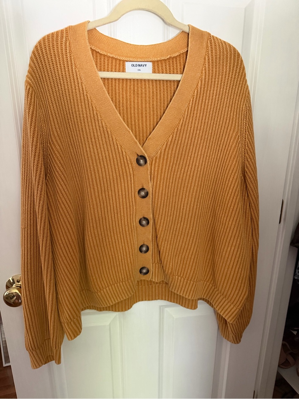 Mustard yellow chunky cardigan